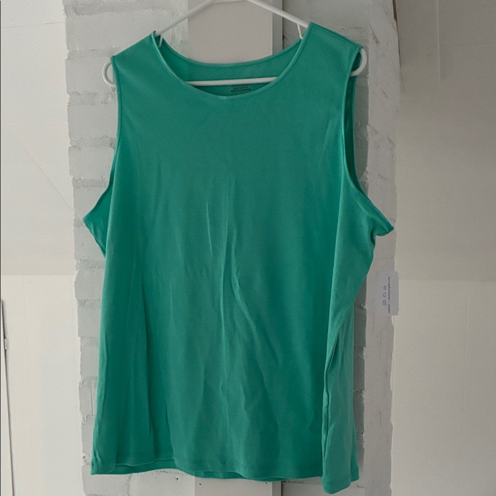 NWT CJ Banks Sleeveless Green/Aqua Top